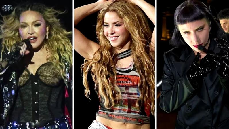 Madonna, Shakira e Lady Gaga fizeram shows em Copacabana, no Brasil.