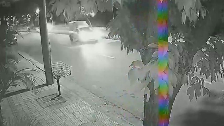 Câmeras flagraram motorista dispara fogos de artifício contra atletas em BH