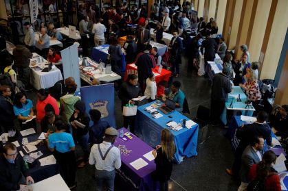 Feira de emprego em Boston, EUA