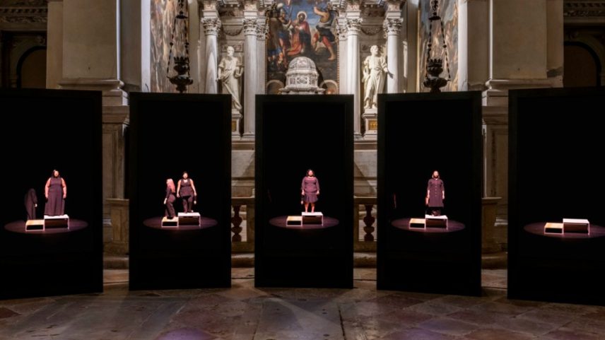 Gabrielle Goliath's "Elegy" at La Chiesa di Sant'Antonin in Venice.