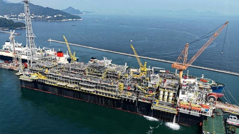 Estatal anunciou início de operações da plataforma de petróleo e gás P-79 | Divulgação/Petrobras