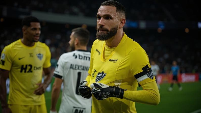 Éverson comemora classificação do Atlético nos pênaltis (Foto: Thiago Juvencio/Photo Premium/Folhapress)