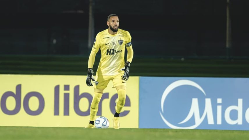 Éverson em Juventud x Atlético (Foto: Pedro Souza / Atlético)