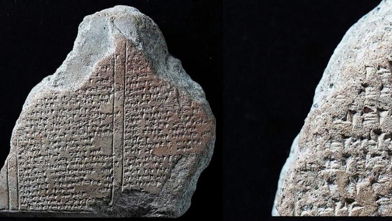 IA revelou inscrições invisíveis em tabuleta mesopotâmica escrita há cerca de 3 mil anos (Imagem: Daniel Schwemer/Universidade de Würzburg)