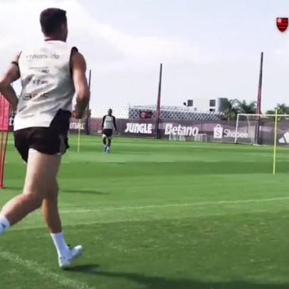 Flamengo treina no Ninho antes da viagem à Colômbia