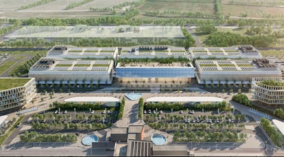 Recreación del centro de datos de Lisboa proyectado por Merlin Properties.