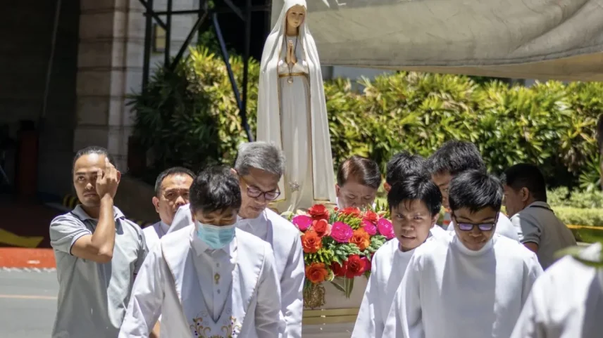 Our Lady of Fatima Pilgrim statue in Eastwood City, Philippines. (Foto: Cortesia de St. John Paul II Parish, Eastwood City/CNA)