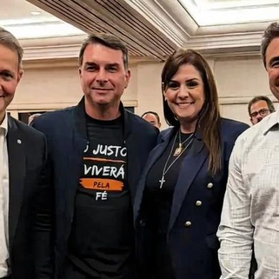 Flávio Bolsonaro se reúne com Simone Marquetto, cotada para vice