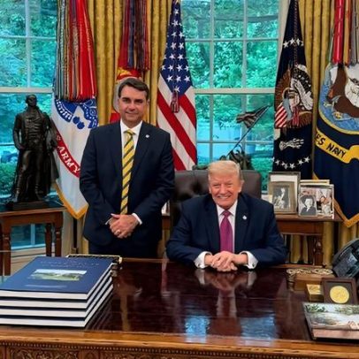 Flávio Bolsonaro discutiu tarifas, facções e terras raras com Trump