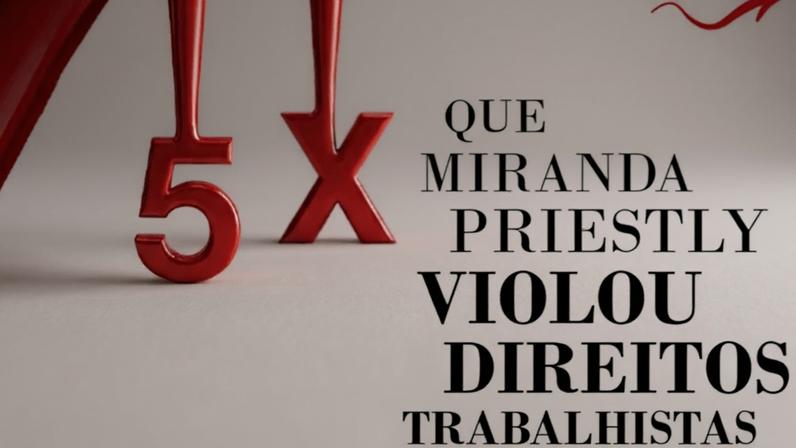 Na imagem, campanha realizada pelo CNJ e TST com base no filme "O Diabo Veste Prada"
