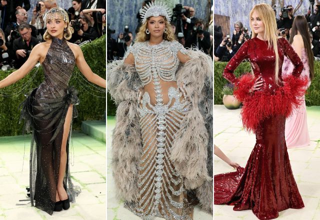 Cantoras Sabrina Carpenter e Beyoncé e atriz Nicole Kidman no Metgala 2026 | Reprodução/redes sociais