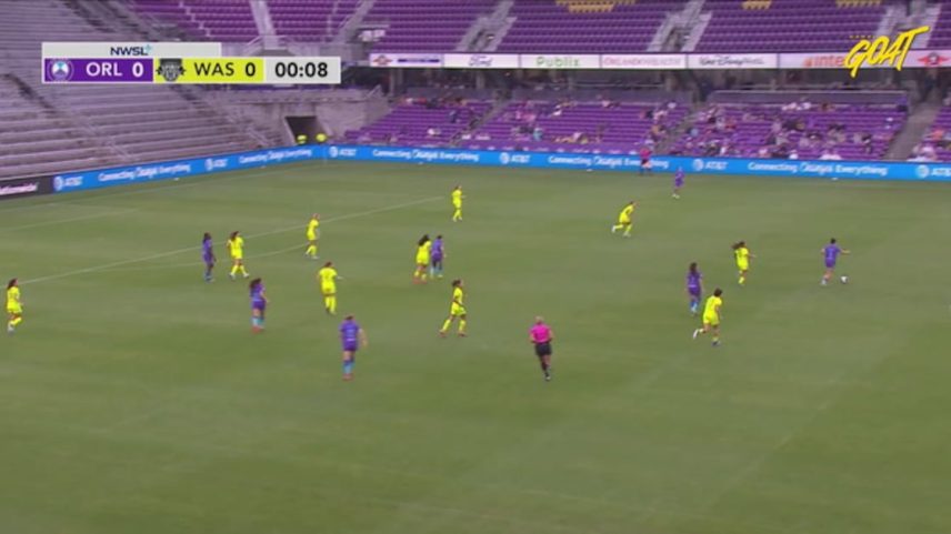 Washington Spirit vence Orlando Pride por 2 a 0 no início da partida