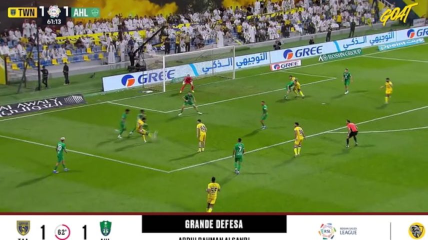 Al Taawoun - Al Ahli SC 1 - 1 | DEFESA DO GOLEIRO - Abdulrahman Alsanbi