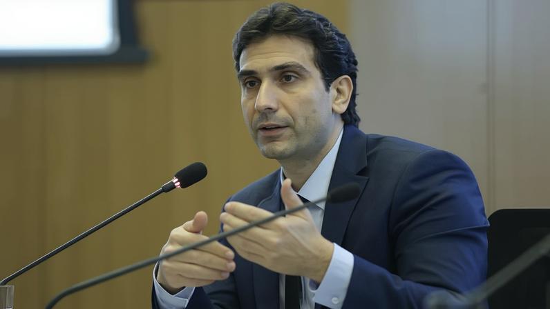 Presidente do Banco Central do Brasil, Gabriel Galípolo, durante a apresentação do Relatório de Política Monetária