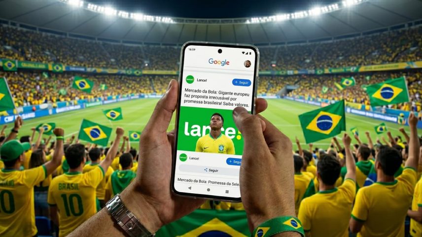 Siga o Lance! no Google! (Foto: Arte/ Lance!)