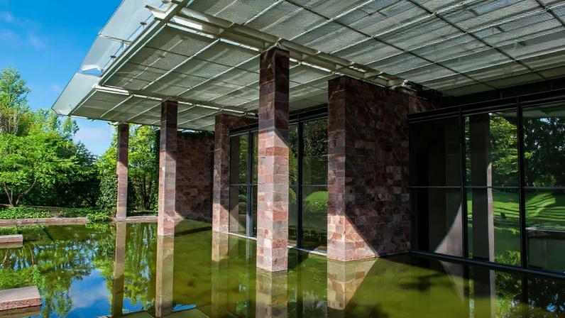 A general view of the facade of Fondation Beyeler in Basel, Switzerland.