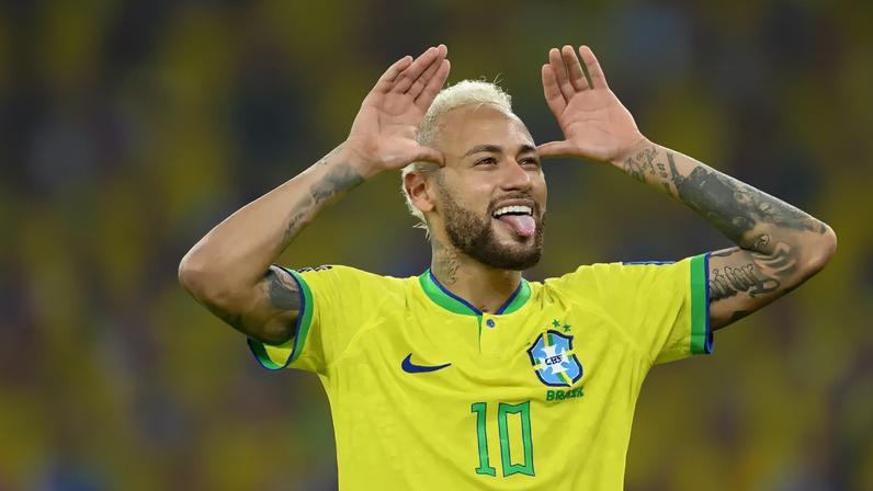 Neymar durante a Copa do Mundo de 2022