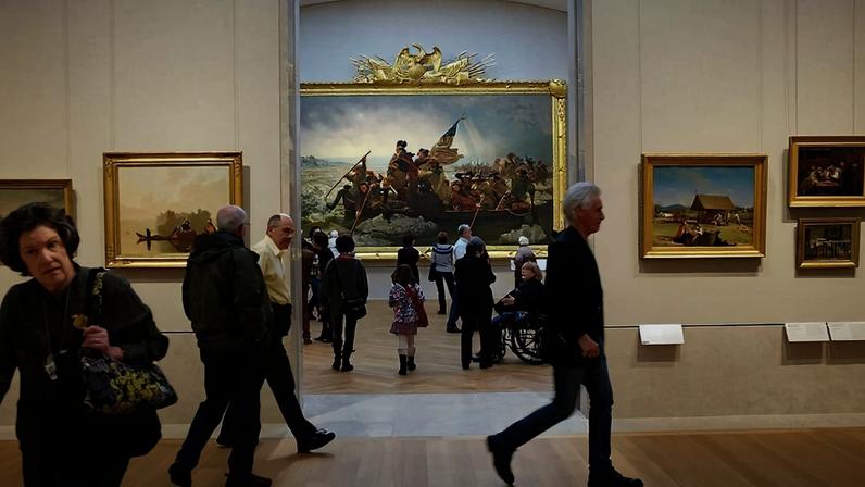 People visit the American Wing for paintings, sculpture and decorative arts at the Metropolitan Museum in 2012 following a 10 year $100 million renovation.