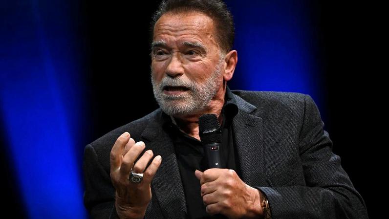 O ator Arnold Schwarzenegger em evento de outubro de 2023