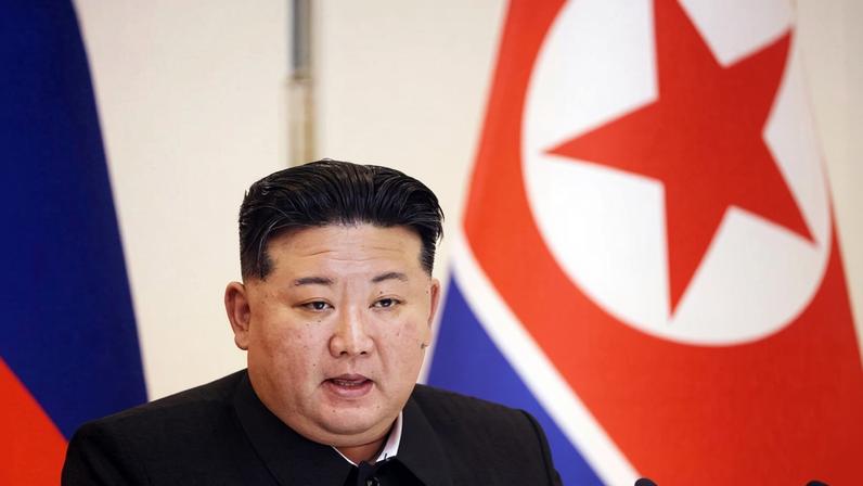 Imagem colorida mostra o presidente da Coreia do Norte, Kim Jong-un - Metrópoles