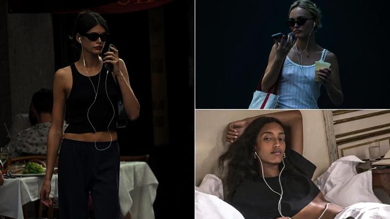 MANIA - Kaia Gerber (acima), Lily-Rose Depp (no alto, à dir.) e modelo na campanha da Balenciaga: novo velho hype