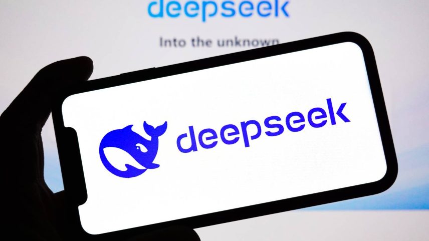 O aplicativo chinês de inteligência artificial DeepSeek (Sheldon Cooper/SOPA Images/LightRocket/Getty Images)