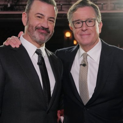 Jimmy Kimmel exibe reprise durante o último episódio de Colbert no Late Show