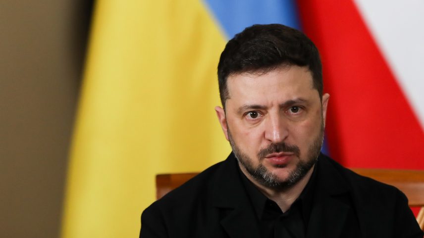 Imagem colorida mostra o presidente da Ucrânia, Volodymyr Zelensky - Metrópoles