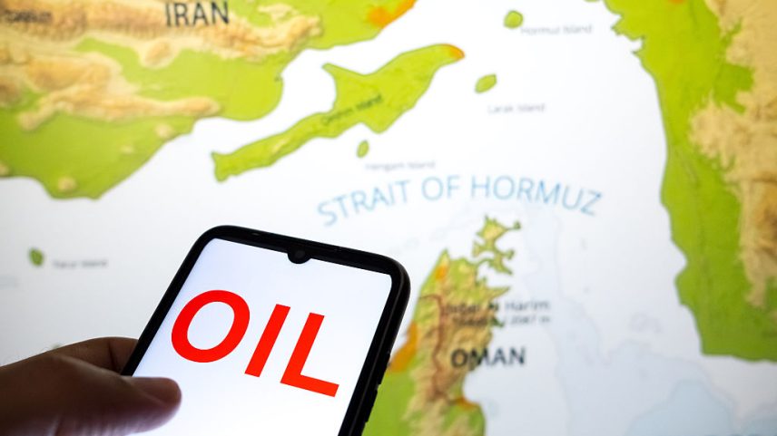 Mapa mostra o Estreito de Ormuz, por onde passa 20% do comércio mundial de petróleo.