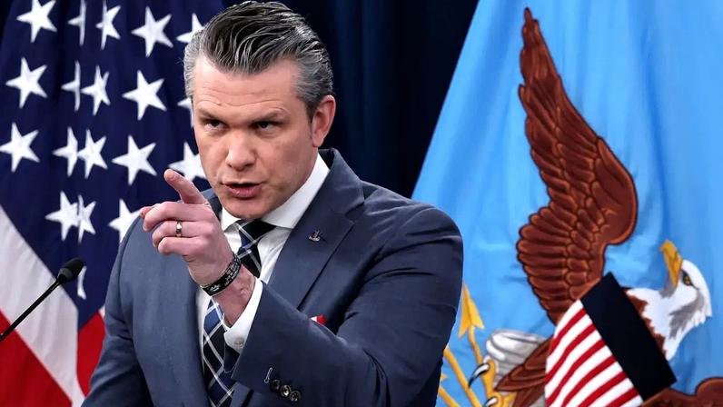 O secretário da Defesa dos EUA, Pete Hegseth. 19/03/2026 - (Win McNamee/Getty Images)