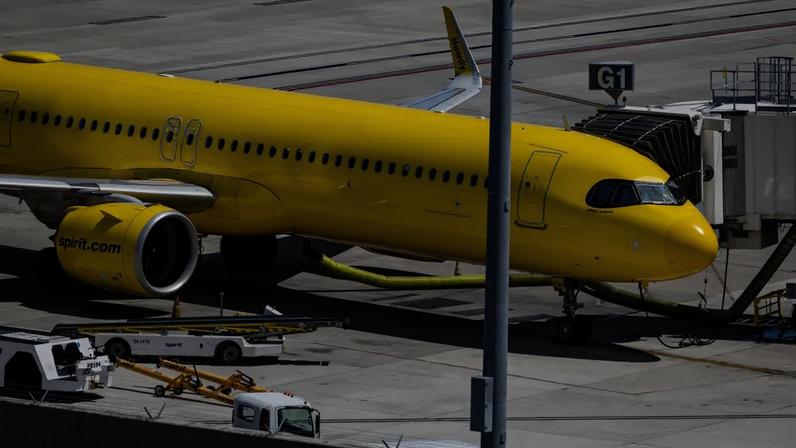 Avião da Spirit Airlines em Fort Lauderdale, Flórida, Estados Unidos: caos nos céus