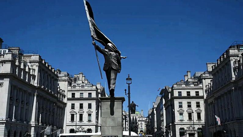 Obra de Banksy no centro de Londres