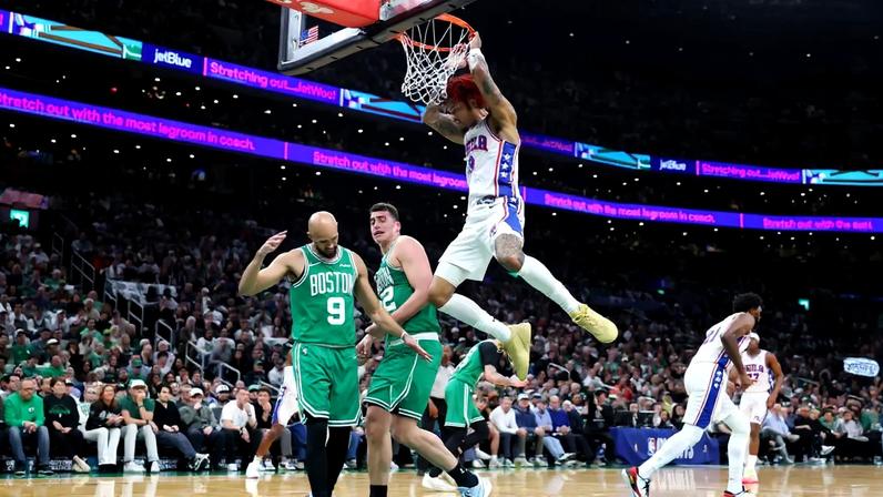 Kelly Oubre Jr. and the Philadelphia Sixers advanced after knocking out the Celtics in Game 7.