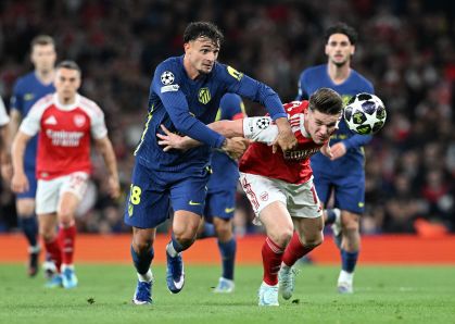Gyokeres em Arsenal x Atlético de Madrid, pela Champions League