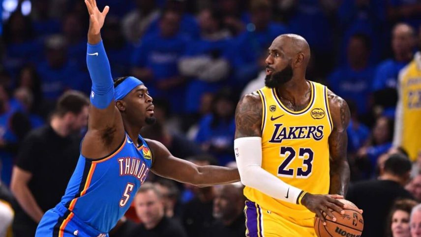 LeBron James and the Lakers hung tough against Lu Dort's Thunder in Tuesday's Game 1 before OKC pulled away.