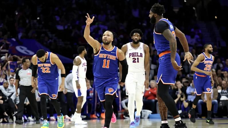 Jalen Brunson and the New York Knicks used their outside shooting to sweep the Sixers out of the postseason.