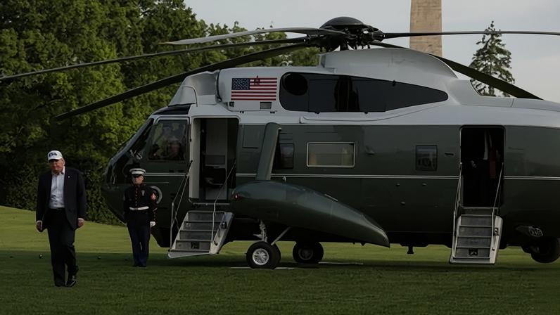 O presidente dos EUA, Donald Trump, retorna à Casa Branca após a visita de Estado na China