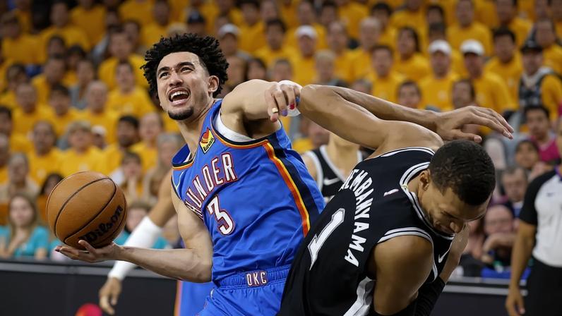 Jared McCain scored 24 points in Game 3 as the Thunder rolled to a 123-108 win over the Spurs.