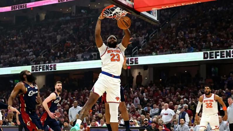 Mitchell Robinson, the longest-tenured Knicks player, injured his pinky finger before the NBA Finals.