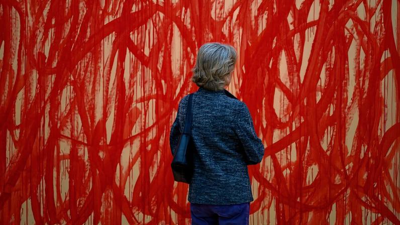 A Cy Twombly painting on view at the Museum Brandhorst in 2009.