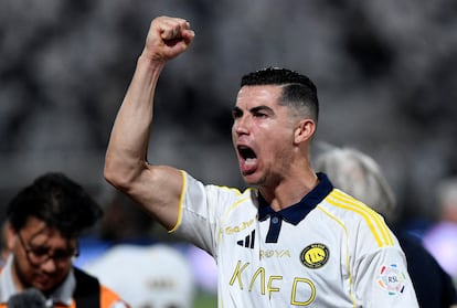 Cristiano Ronaldo tras un partido con su equipo saudí Al Nassr