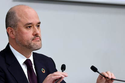 Iván Espinosa, CEO de Nissan, este jueves en Yokohama.