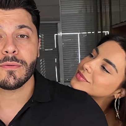 Filho de Murilo Huff aparece com a madrasta em evento agropecuário