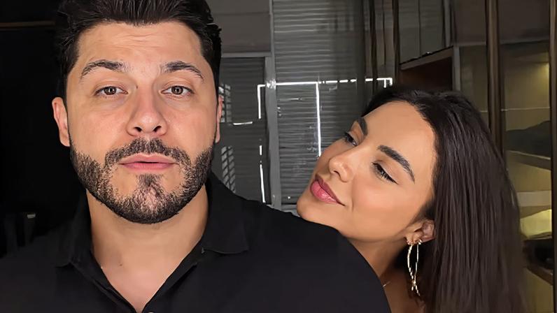 Filho de Murilo Huff aparece com a madrasta em evento agropecuário