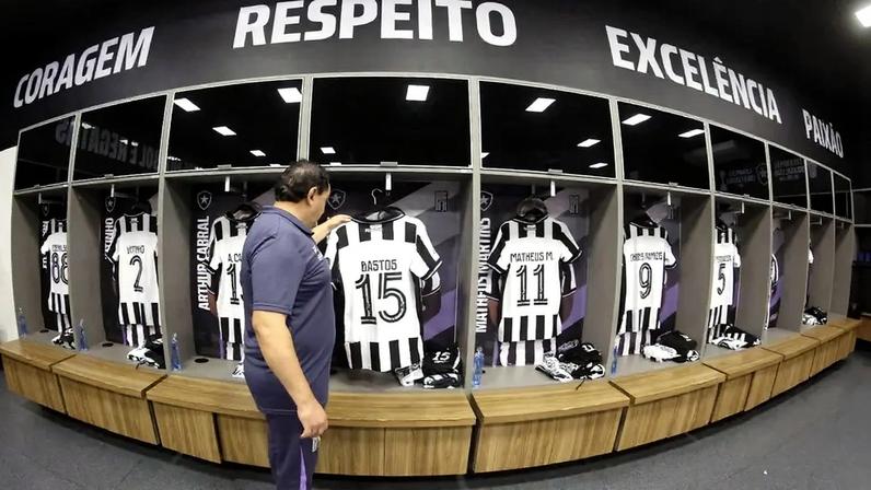 Vestiário do Botafogo no Nilton Santos (Foto: Vítor Santos/Botafogo)