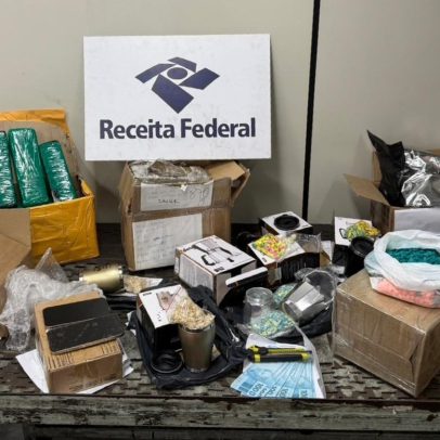 Receita Federal apreende R$ 1,25 milhão em drogas e itens ilícitos no Rio