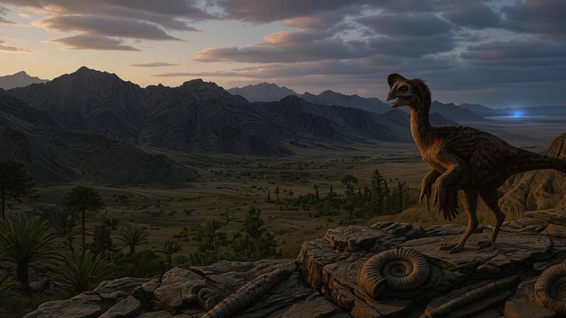 Antigo Oceano Tétis pode ter moldado montanhas asiáticas vistas pelos dinossauros. (Imagem: Fala Ciência via Gemini)