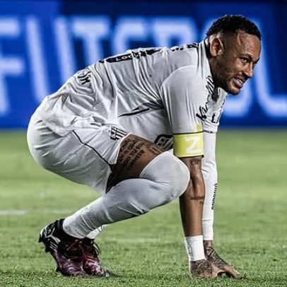 Neymar fica fora do Santos até a Copa por edema na panturrilha direita