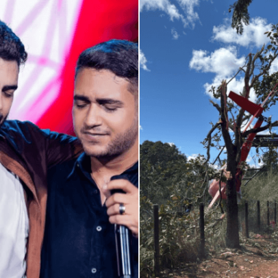 Helicóptero de Henrique e Juliano cai no Tocantins; cantores não estavam a bordo