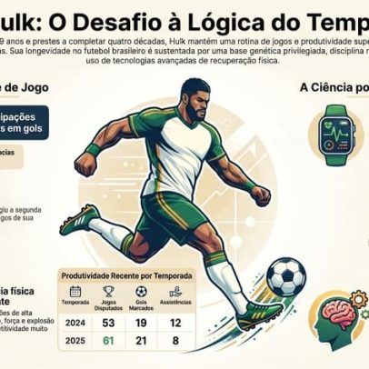 Como Hulk, aos 39, mantém preparo físico, dizem especialistas